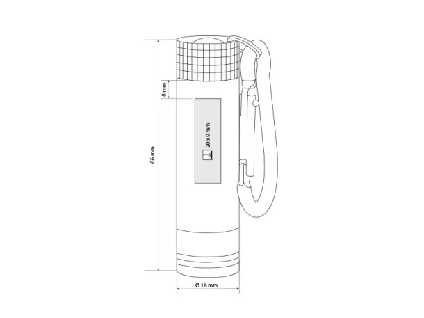 LED flashlight (1 LED) Black