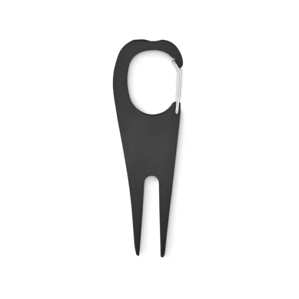 MULLIGAN Aluminium golf divot tool Black