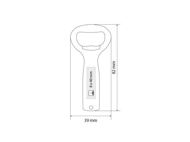 HOMER Aluminium bottle opener Black