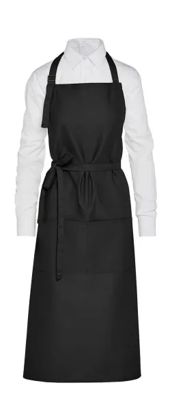  AMSTERDAM Recycled Bib Apron with Pocket - SG Accessories - BISTRO (Ex JASSZ Bistro) Black