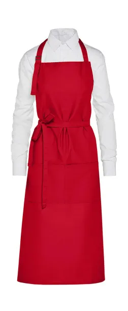  AMSTERDAM Recycled Bib Apron with Pocket - SG Accessories - BISTRO Crvena