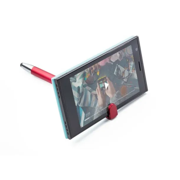  Ball pen, touch pen, phone stand red