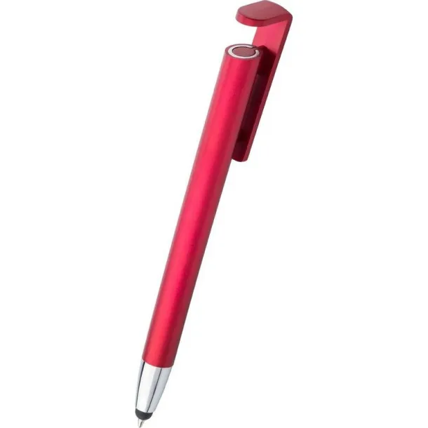  Ball pen, touch pen, phone stand red