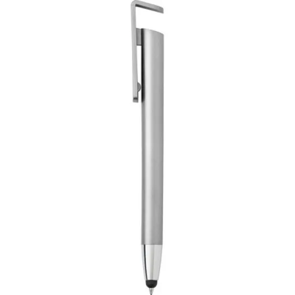  Ball pen, touch pen, phone stand silver