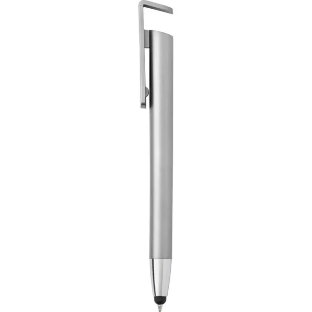  Ball pen, touch pen, phone stand silver