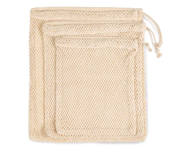  MESH BAG WITH DRAWSTRING CARRY HANDLE - Kimood Natural