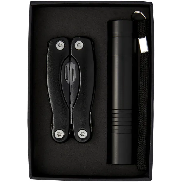 Scout set višenamjenska kliješta i LED svjetiljka - Bullet Crna