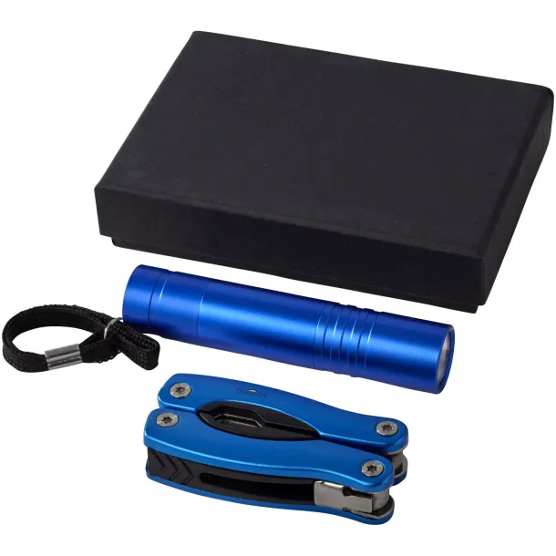 Scout multi-function knife and LED flashlight set - Bullet Blue