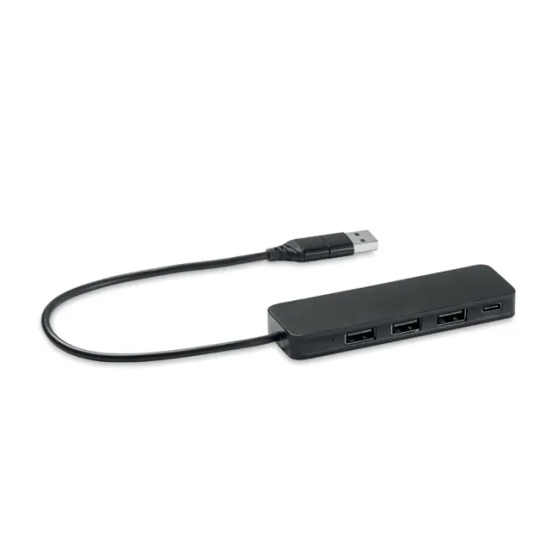 HUBBIE USB-C 4 port USB hub Black