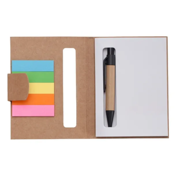 ECO BOOK notebook 80x110 / 100 clean pages and ballpoint pen Beige