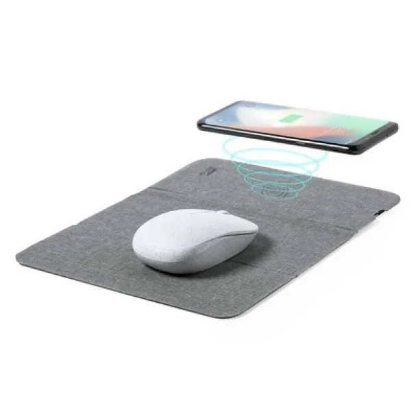  RPET mouse pad, wireless charger 10W graphite