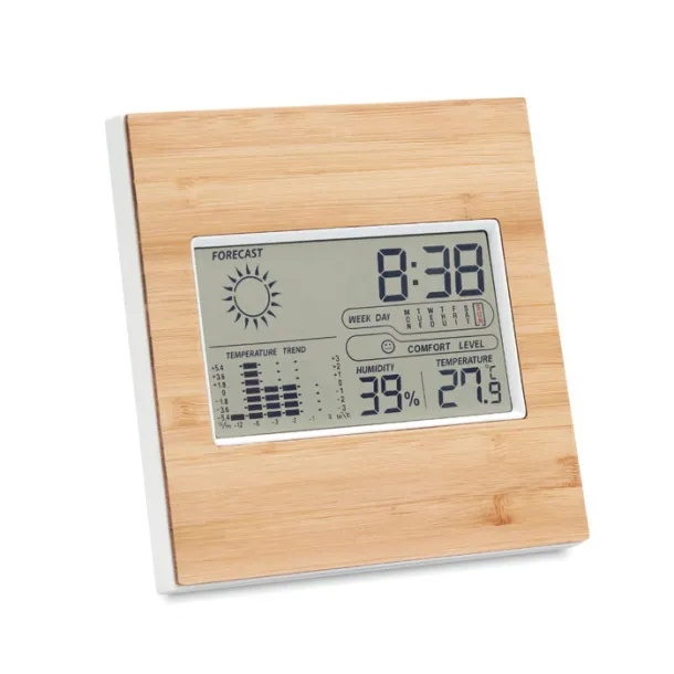 TURKU Weather station bamboo front Wood