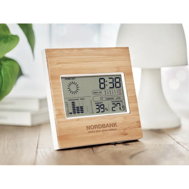 TURKU Weather station bamboo front Wood