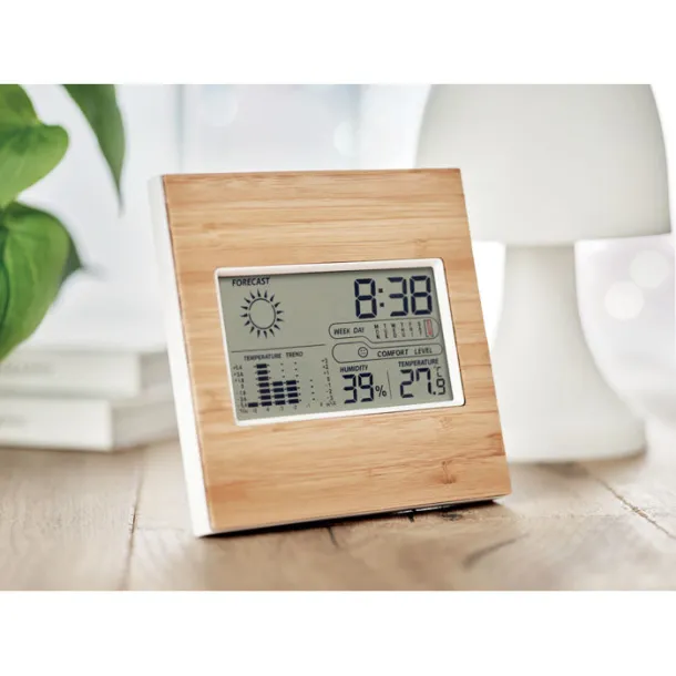 TURKU Weather station bamboo front Wood