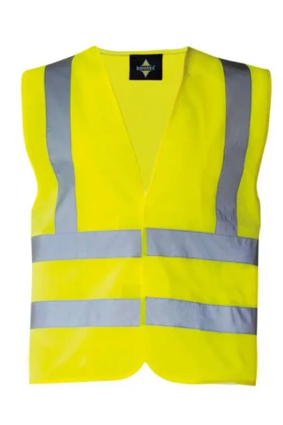 "HANNOVER" SAFETY / FUNCTIONAL VEST - FOUR REFLECTIVE STRIPES - Korntex Yellow