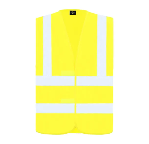 "HANNOVER" SAFETY / FUNCTIONAL VEST - FOUR REFLECTIVE STRIPES - Korntex Žuta