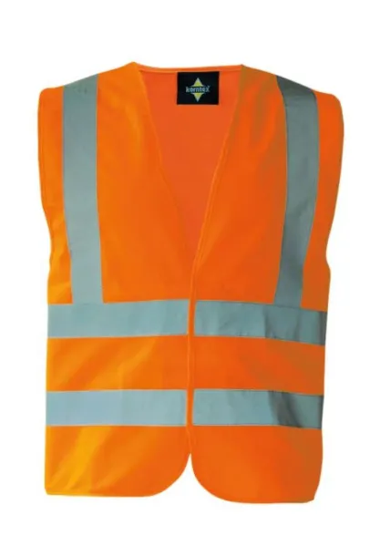 "HANNOVER" SAFETY / FUNCTIONAL VEST - FOUR REFLECTIVE STRIPES - Korntex Orange