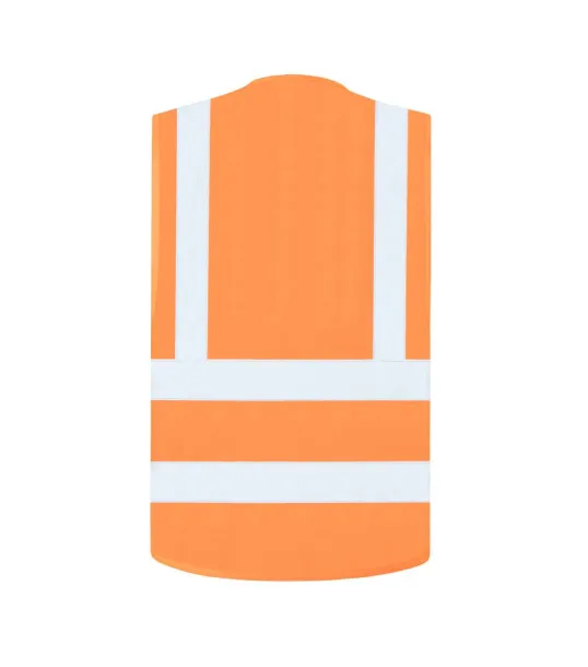 "HANNOVER" SAFETY / FUNCTIONAL VEST - FOUR REFLECTIVE STRIPES - Korntex Narančasta