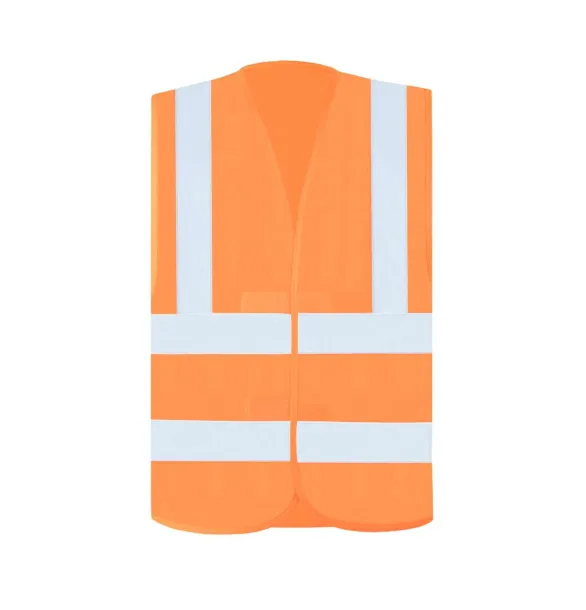 "HANNOVER" SAFETY / FUNCTIONAL VEST - FOUR REFLECTIVE STRIPES - Korntex Orange