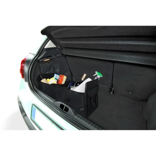  Foldable car organizer with cooler compartment black