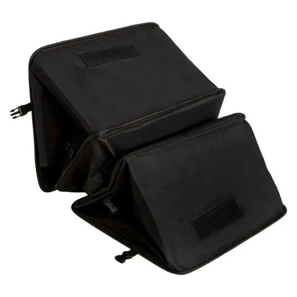  Foldable car organizer with cooler compartment black