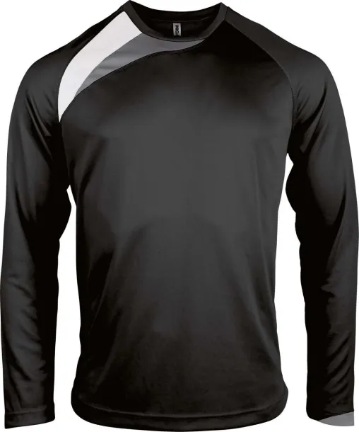  UNISEX LONG-SLEEVED SPORTS T-SHIRT - Proact Black White