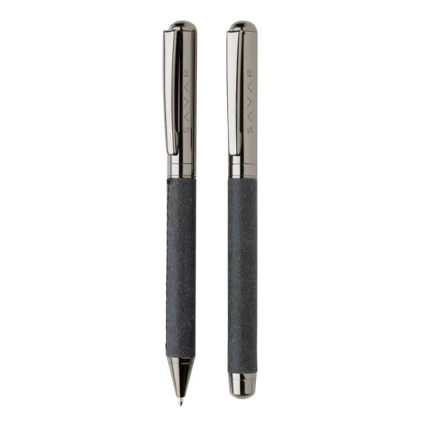  Recycled leather pen set - XD Collection Grey 