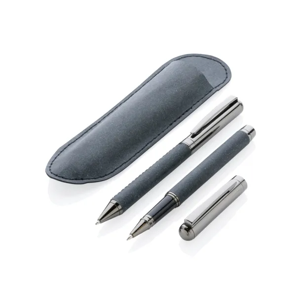  Recycled leather pen set - XD Collection Grey 