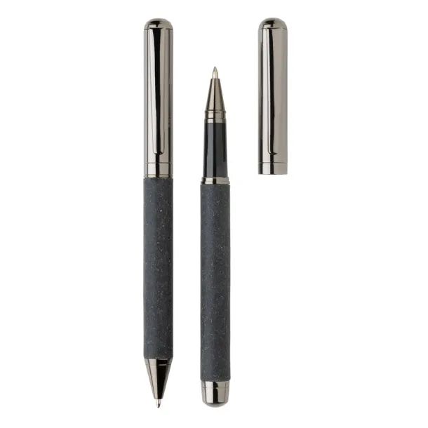  Recycled leather pen set - XD Collection Grey 