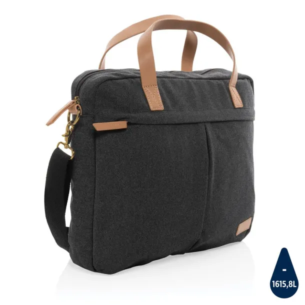  Impact AWARE™ torba za laptop od recikliranog platna, 15,6" - XD Collection Crna