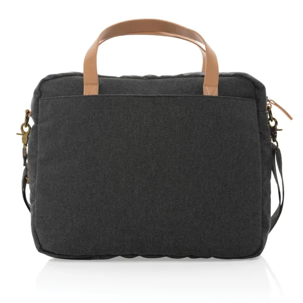  Impact AWARE™ 16 oz. recycled canvas laptop bag - XD Collection Black 