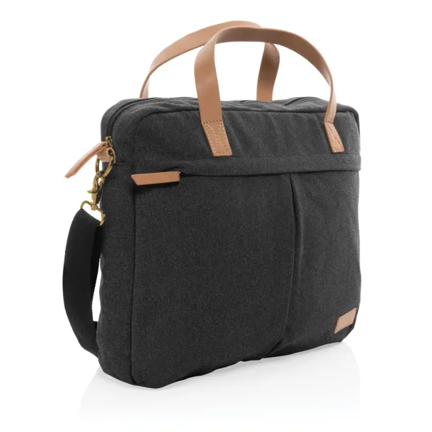  Impact AWARE™ torba za laptop od recikliranog platna, 15,6" - XD Collection Crna