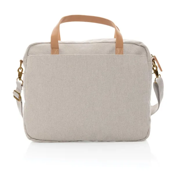  Impact AWARE™ 16 oz. recycled canvas laptop bag - XD Collection Grey 