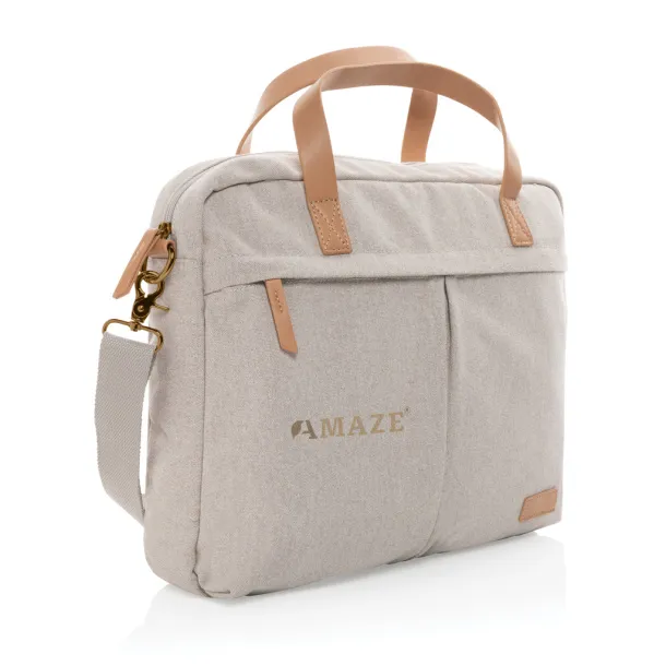  Impact AWARE™ 16 oz. recycled canvas laptop bag - XD Collection Grey 