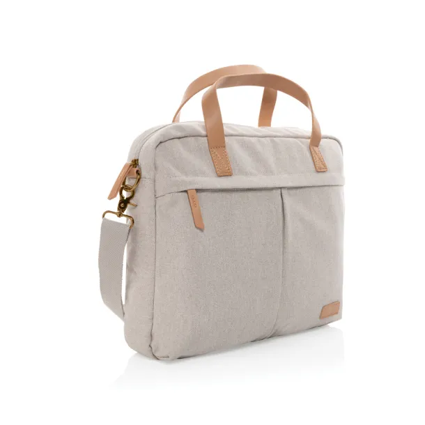  Impact AWARE™ 16 oz. recycled canvas laptop bag - XD Collection Grey 