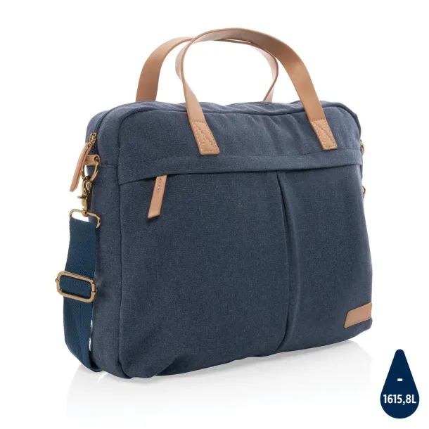  Impact AWARE™ 16 oz. recycled canvas laptop bag - XD Collection Blue 