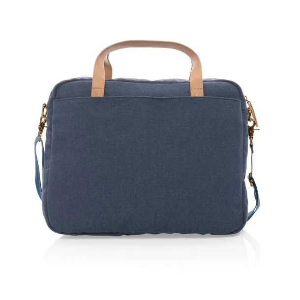  Impact AWARE™ 16 oz. recycled canvas laptop bag - XD Collection Blue 