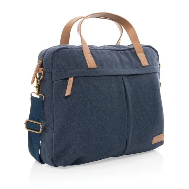  Impact AWARE™ 16 oz. recycled canvas laptop bag - XD Collection Blue 