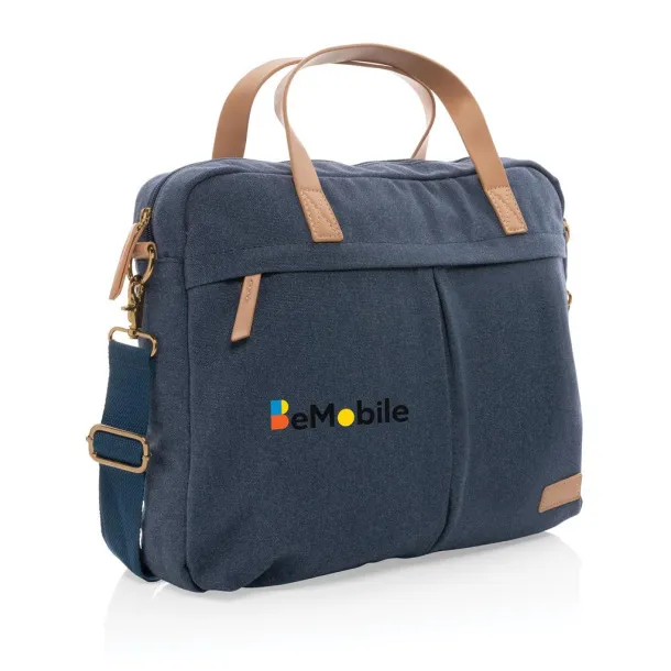  Impact AWARE™ 16 oz. recycled canvas laptop bag - XD Collection Blue 