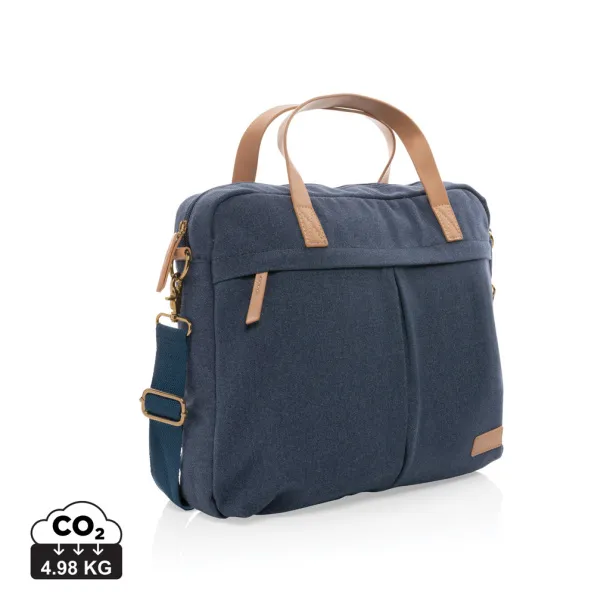  Impact AWARE™ 16 oz. recycled canvas laptop bag - XD Collection Blue 