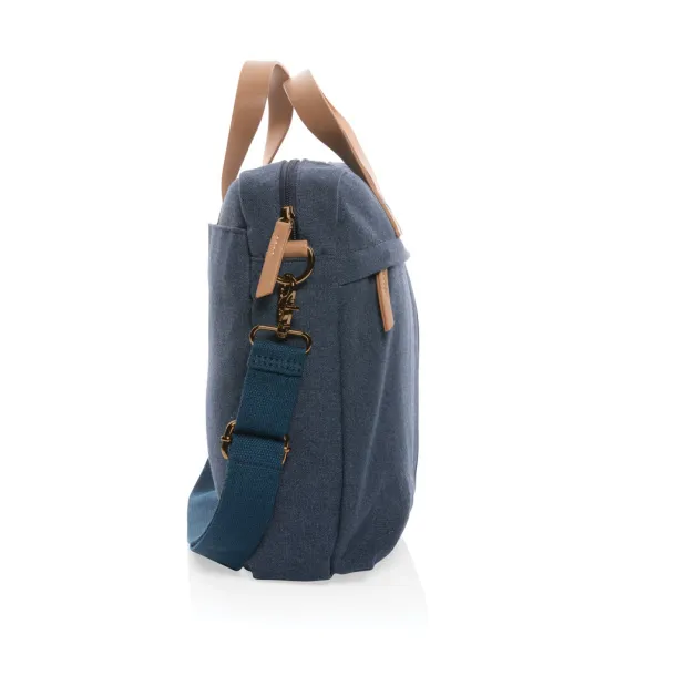  Impact AWARE™ 16 oz. recycled canvas laptop bag - XD Collection Blue 