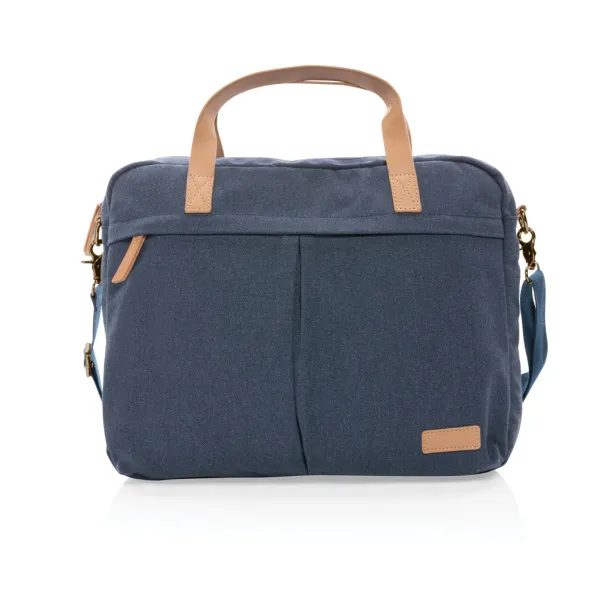  Impact AWARE™ 16 oz. recycled canvas laptop bag - XD Collection Blue 