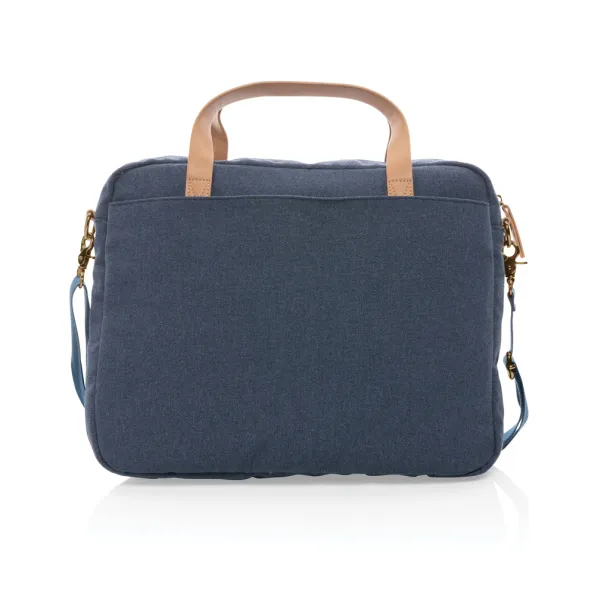  Impact AWARE™ 16 oz. recycled canvas laptop bag - XD Collection Blue 