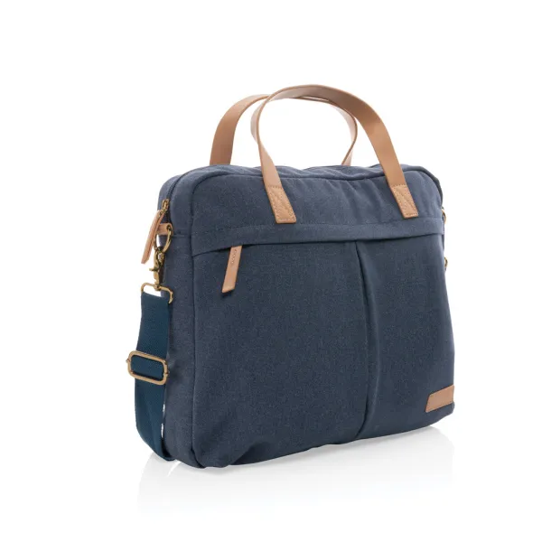  Impact AWARE™ 16 oz. recycled canvas laptop bag - XD Collection Blue 