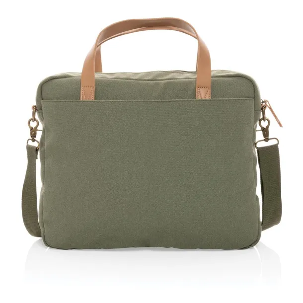  Impact AWARE™ 16 oz. recycled canvas laptop bag - XD Collection Green 