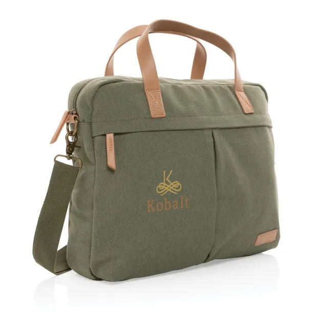  Impact AWARE™ torba za laptop od recikliranog platna, 15,6" - XD Collection Zelena 