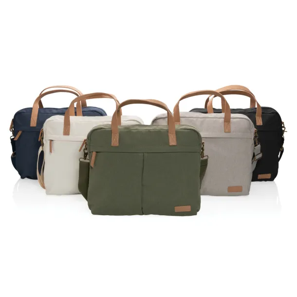  Impact AWARE™ 16 oz. recycled canvas laptop bag - XD Collection Green 