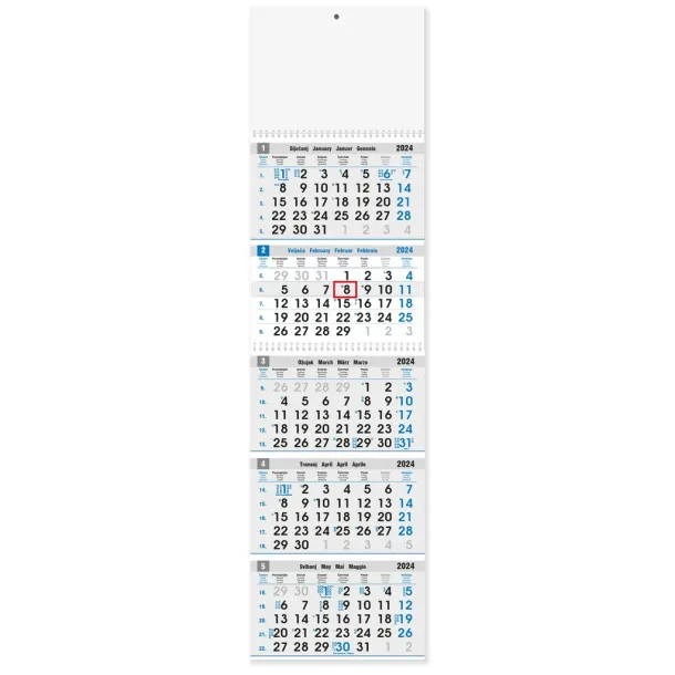  Business calendar 5-part BLUE/GREY Plava