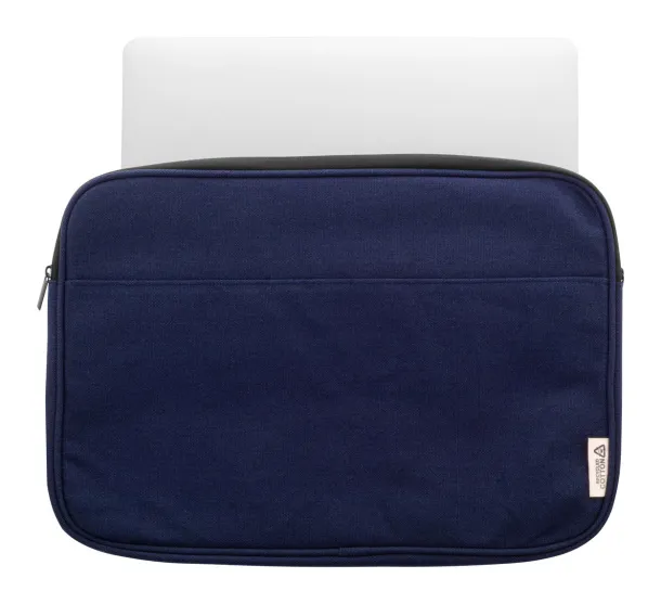 Rebyss Comp recycled cotton laptop bag Dark blue