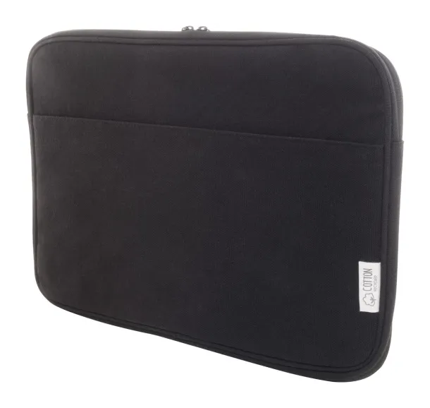 Rebyss Comp recycled cotton laptop bag Black